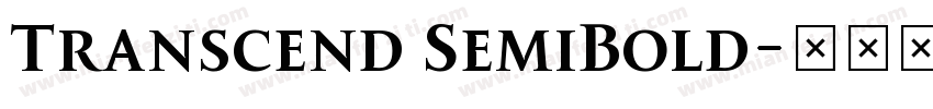 Transcend SemiBold字体转换